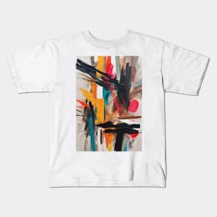 Vivid Brushstroke Symphony Kids T-Shirt